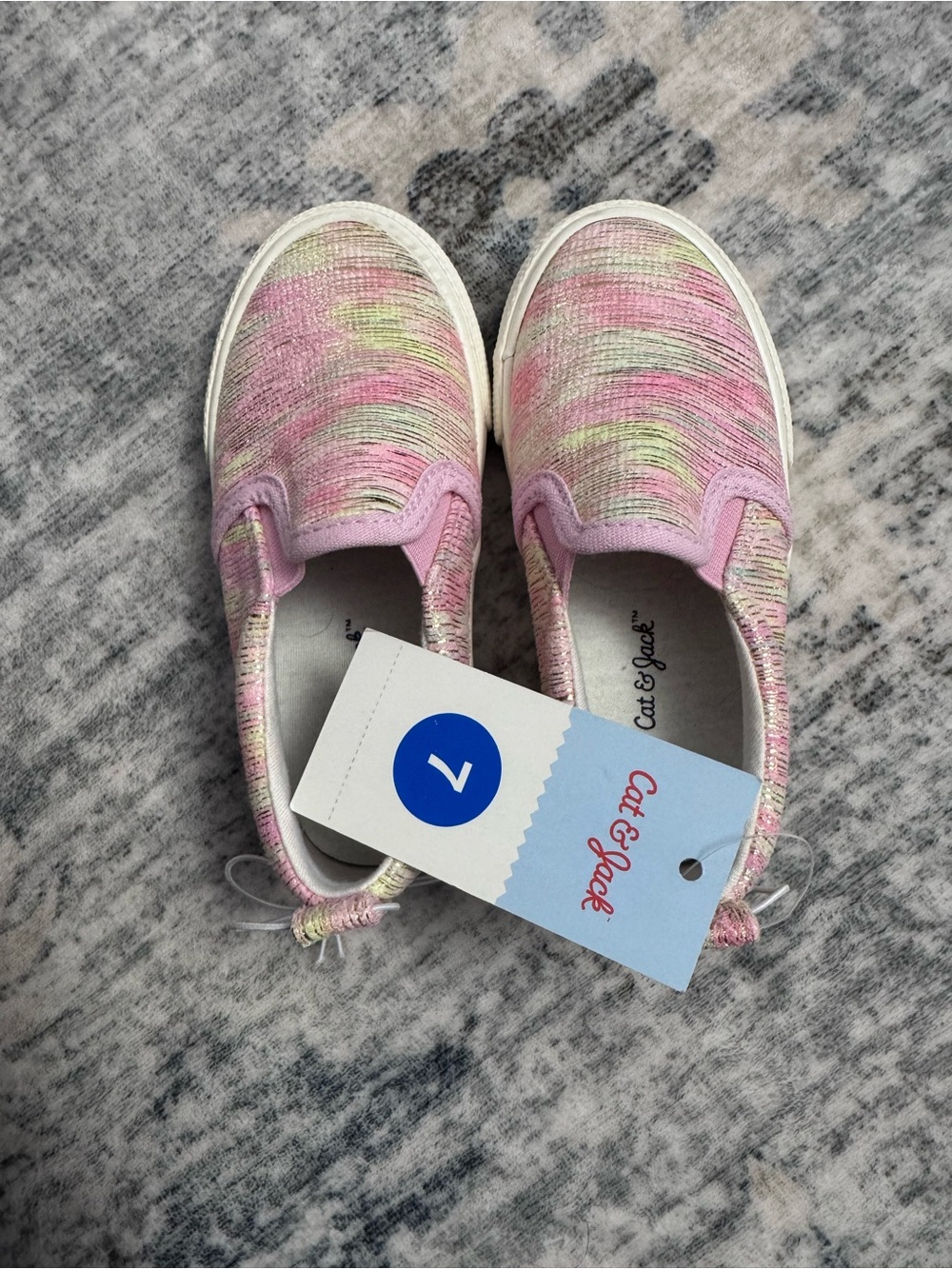 Cat & Jack Pink Multicolor Slip-On Sneakers for Kids